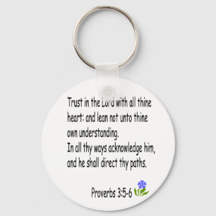 Proverbios 3: 5-6 llavero