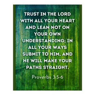 Proverbios 3:5-6 poster