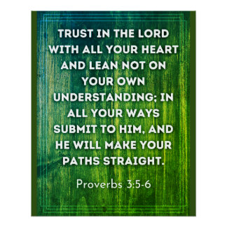 Proverbios 3:5-6 poster