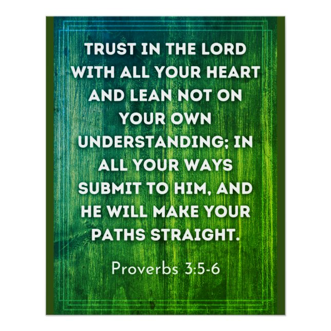 Proverbios 3:5-6 poster (Anverso)