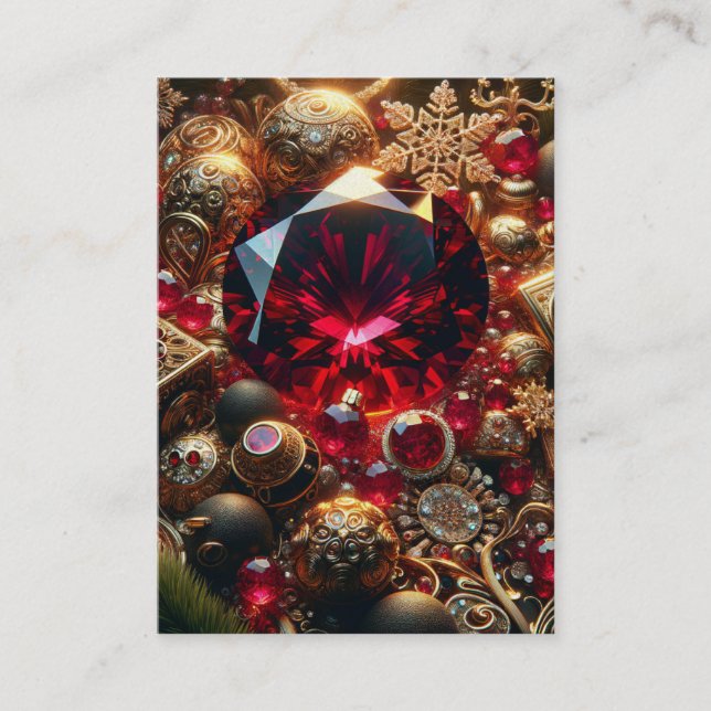 Proverbios 8:10-12 Tarjetas KJV - XMAS Ruby Wisdom (Anverso)