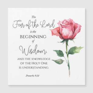Proverbios 9:10 Miedo a la Biblia de las flores de