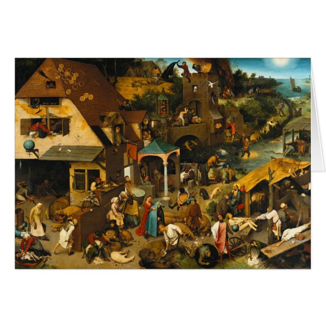 Proverbios de Netherlandish de Pieter Bruegel la (Anverso (Horizontal))