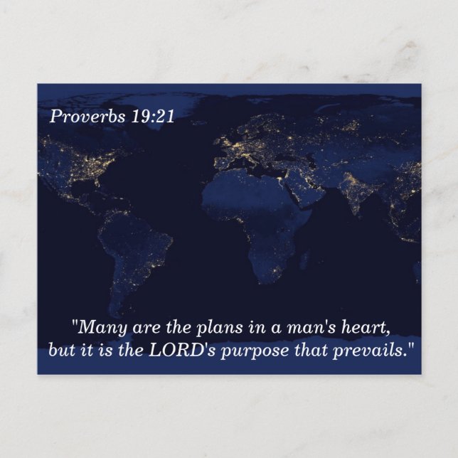 Proverbs 19 21 Planes Tarjeta de Memoria de Escrit (Anverso)