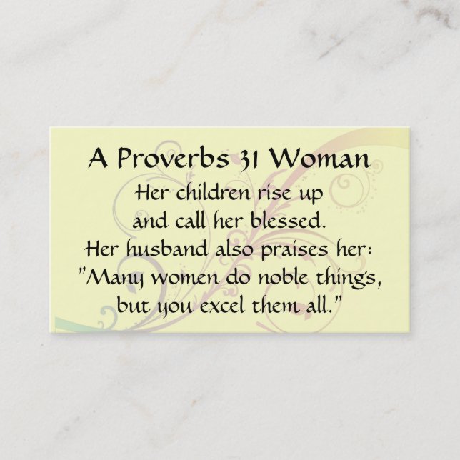 Proverbs 31 La tarjeta de llamadas de mamá florece (Anverso)