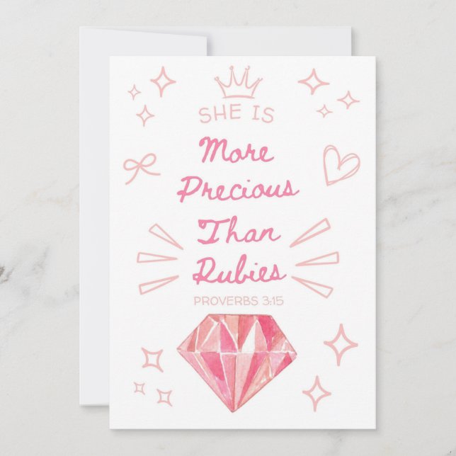 Proverbs 31 Tarjeta Cristiana Para Hija (Anverso)