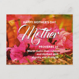 PROVERBS 31 tarjeta postal del Día de la Madre con