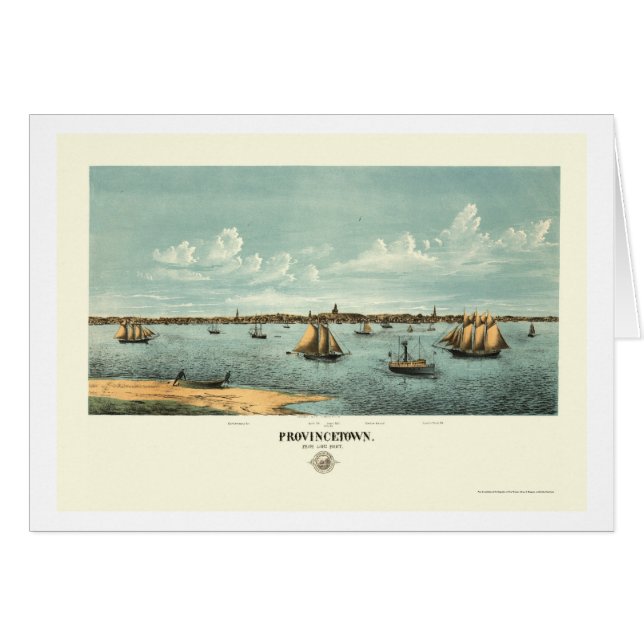 Provincetown, mapa panorámico de las MAMÁES - 1877 (Anverso (Horizontal))