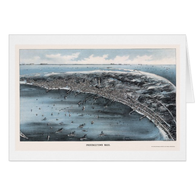 Provincetown, mapa panorámico de las MAMÁES - 1910 (Anverso (Horizontal))