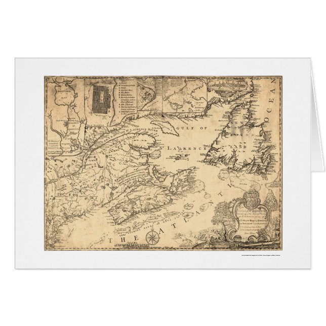 Provincia del mapa 1776 de Nueva Escocia Canadá (Anverso (Horizontal))