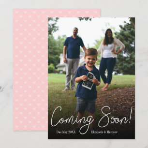 Próximamente foto tarjeta de Invitación de embaraz