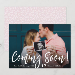 Próximamente foto tarjeta de Invitación de embaraz