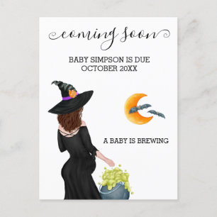 Próximamente Invitación de embarazo Bruja Hallowee