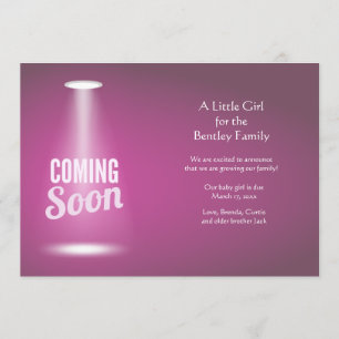 Próximamente Invitación de embarazo Chica