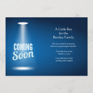 Próximamente Invitación de embarazo de niño