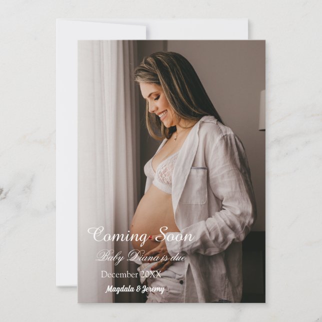 Próximamente Personalizado Foto Invitación de emba (Anverso)