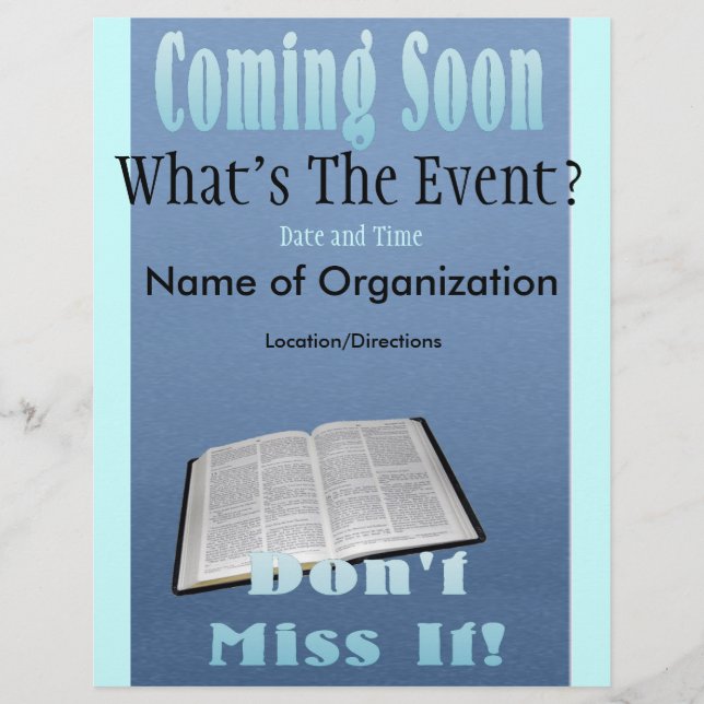 Próximamente Volante Azul (Frente)