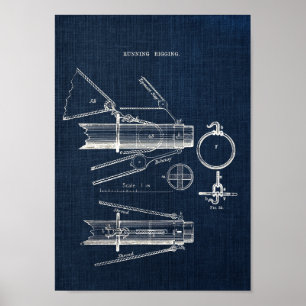 Proyecto de barco de vela nº 4 Arte de pared náuti