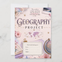 Proyecto de Geografía Personalizado invitación Vin