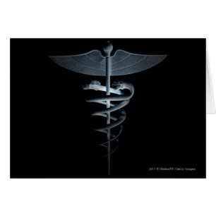Proyector en un caduceo médico