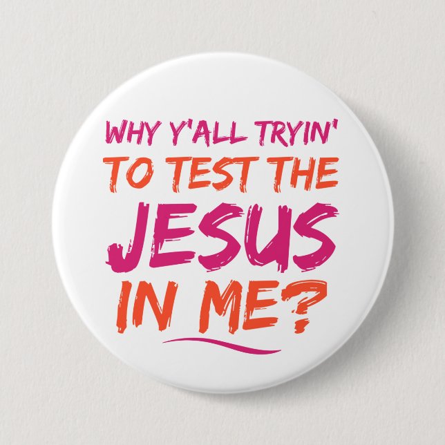 Prueba cristiana el botón Jesús en mí (Anverso)