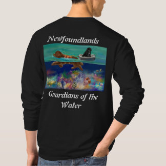 Prueba de agua newf marrón 2024 Camiseta de manga 
