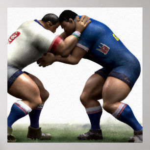 Prueba De Fuerza - Impresión De Arte De Rugby
