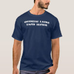 Prueba oficial de sabor a lakte camiseta oscura<br><div class="desc">Me llevaré la mía con crema agria. Camisa de texto simple para Hanukkah que dice "Oficial de Prueba de Gusto de Latke".</div>