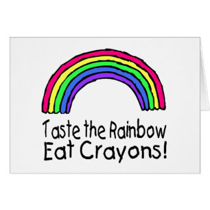 Pruebe el arco iris comen los creyones