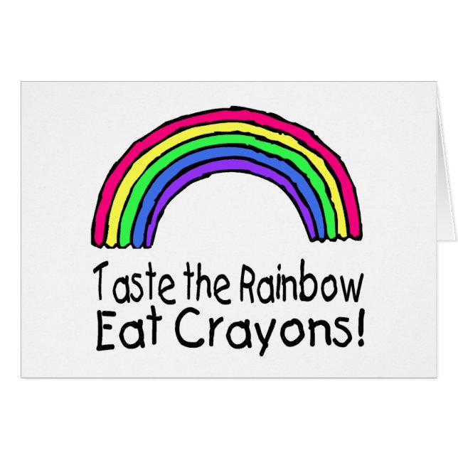 Pruebe el arco iris comen los creyones (Anverso (Horizontal))