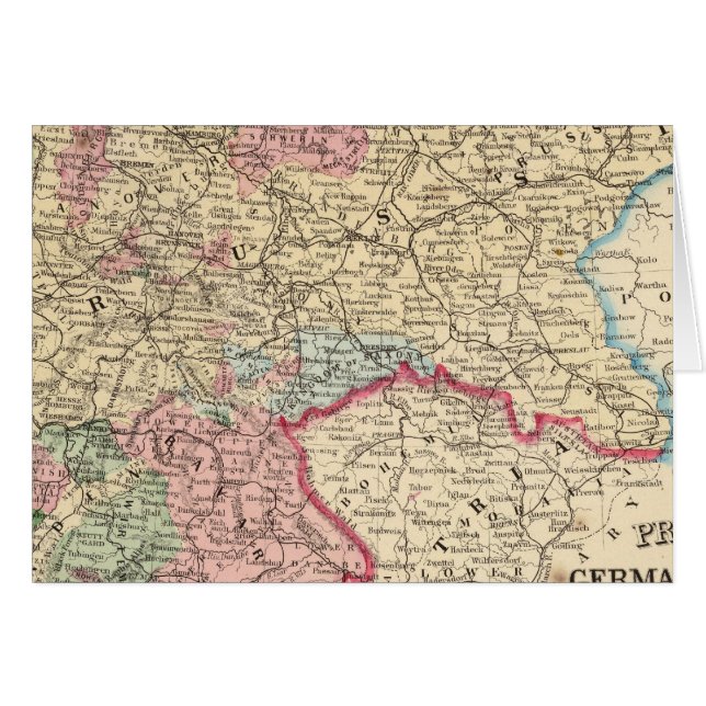 Prusia, mapa de Estados alemanes por Mitchell (Anverso (Horizontal))