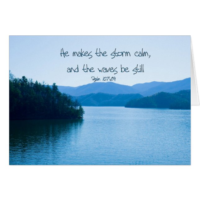Ps 107:29 Hace la tormenta tranquila (Anverso (Horizontal))