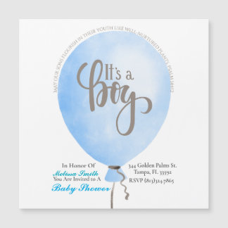Psalm 144:12 Tarjeta magnética Baby Shower