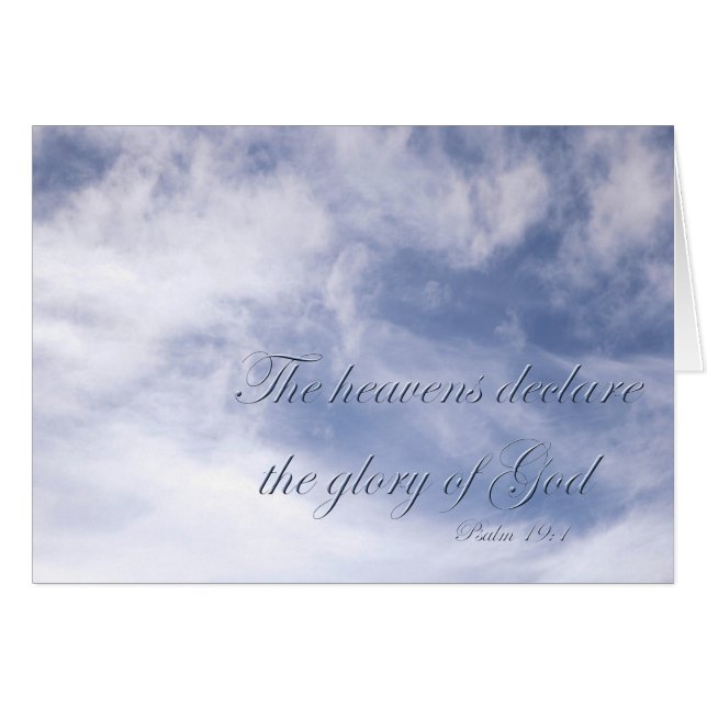 Psalm 19:1 The heavens declare the glory of God (Anverso (Horizontal))