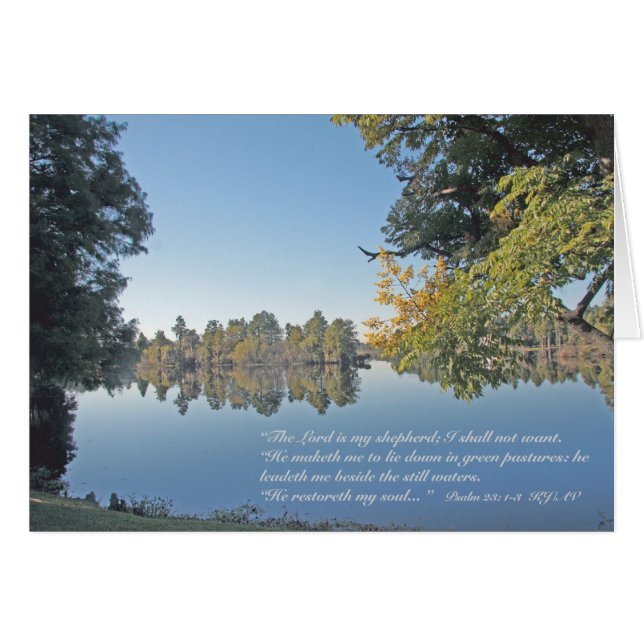 Psalm 23:1-3 Tarjeta De Escritura (Anverso (Horizontal))