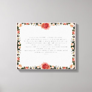 Psalm 23, Impresión de lienzo estirado rosa de flo