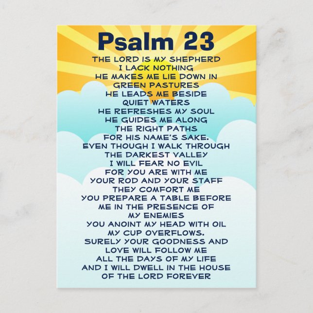 Psalm 23 postal (Anverso)