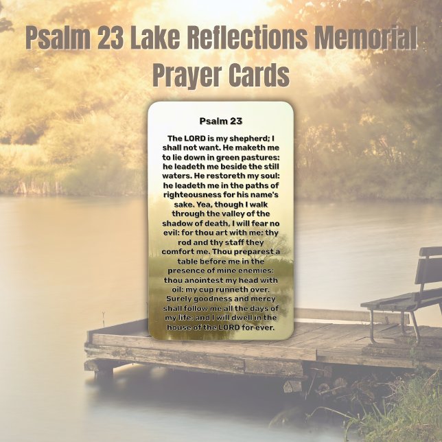 Psalm 23 Tarjeta de Oración Conmemorativa de Refle (Subido por el creador)
