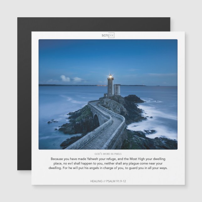 Psalm 91:9-2 Tarjeta magnética SCRIPIX DE CIERRE (Anverso/Reverso)