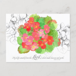 Psalms 121 Naranja de tarjetas de oraciones Begoni