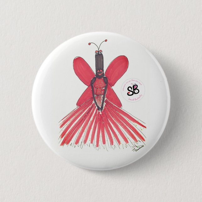 Pseudo Pin del botón de la moda del vestido de (Anverso)