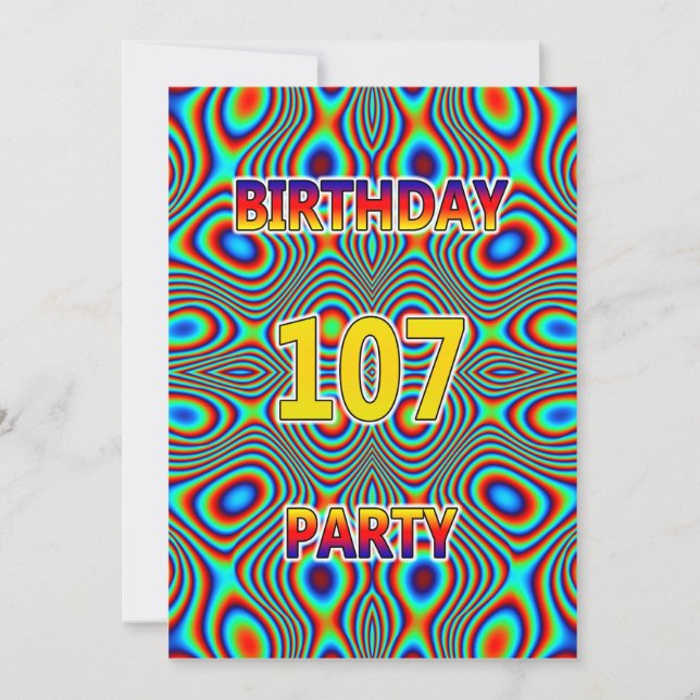 Psicodelia 107ª invitación a la fiesta de cumpleañ (Anverso)