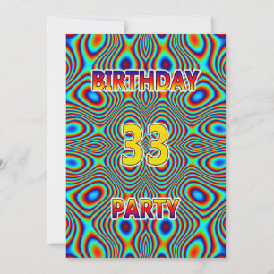 Psicodelia 33ª invitación a la fiesta de cumpleaño