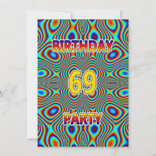 Psicodelia 69ª Invitación a la fiesta de cumpleaño