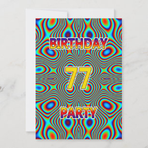 Psicodelia 77ª invitación a la fiesta de cumpleaño