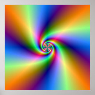 Psicodelia Cuatro Posters de espiral eólica