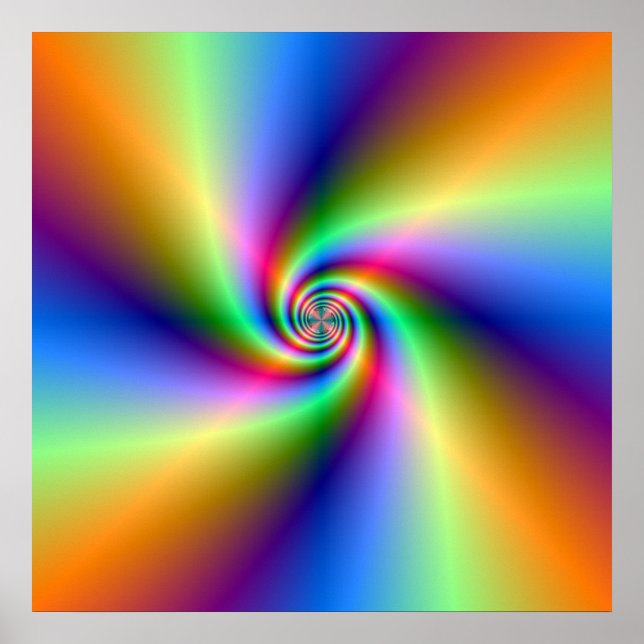 Psicodelia Cuatro Posters de espiral eólica (Frente)