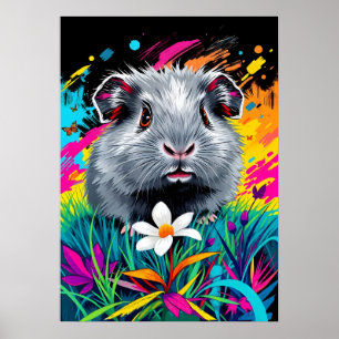 Psicodelia de Guinea - Retrato de Mascota de arte