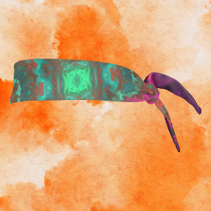 Psicodelia Hippie morado rosado y Verde azulado