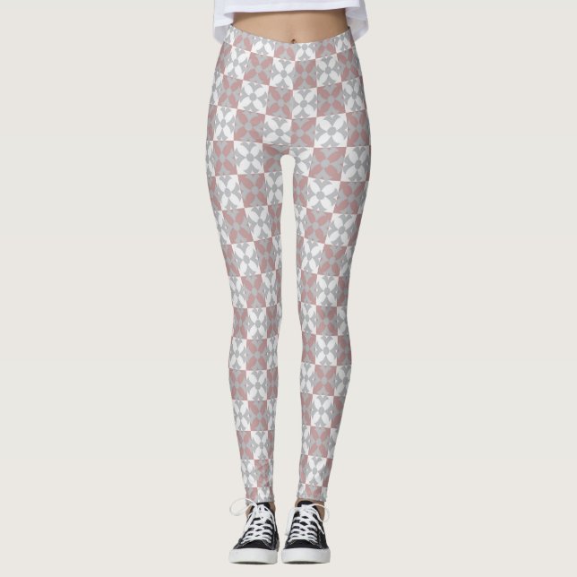 Psicodelic Arabesque Checks Leggings (Anverso)